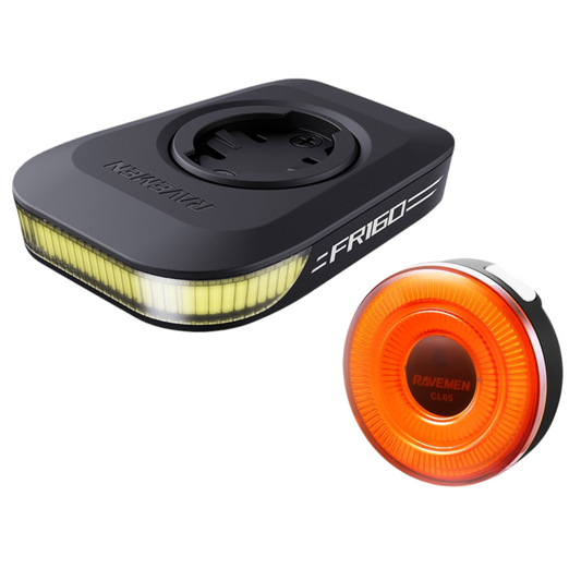 Zestaw lamp rowerowych Ravemen LS03 (FR160+CL05)