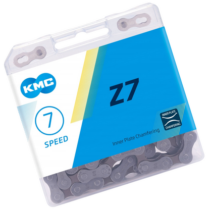 Łańcuch rowerowy 8rz. KMC Z7 Grey/Brown 114og. BZ07GB114