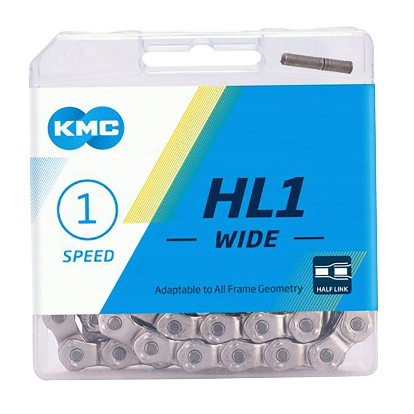 Łańcuch rowerowy 1rz. KMC HL1 Szeroki Silver 100og. BHL1WN100